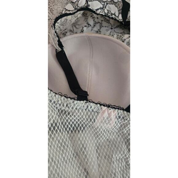 Victoria's Secret Black & White Laced Fitted Blouse/Corset/Bustier 36C - Picture 10 of 10